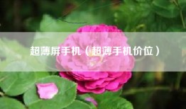 超薄屏手机（超薄手机价位）