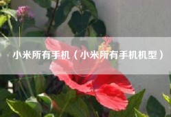 小米所有手机（小米所有手机机型）