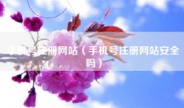 手机号注册网站（手机号注册网站安全吗）
