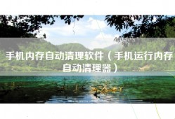 手机内存自动清理软件（手机运行内存自动清理器）