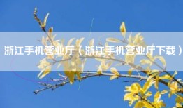浙江手机营业厅（浙江手机营业厅下载）