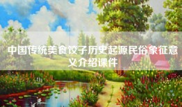 中国传统美食饺子历史起源民俗象征意义介绍课件