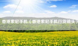 香港索尼手机（香港索尼手机行货镜头）