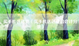 买手机送话费（买手机送话费的会计分录）