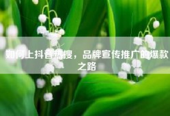 如何上抖音热搜，品牌宣传推广的爆款之路