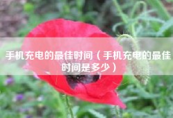 手机充电的最佳时间（手机充电的最佳时间是多少）