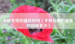 手机充电的最佳时间（手机充电的最佳时间是多少）