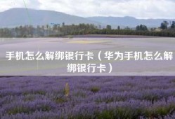 手机怎么解绑银行卡（华为手机怎么解绑银行卡）