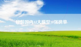 目前国内AI大模型30强榜单