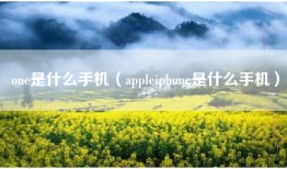 one是什么手机（appleiphone是什么手机）