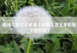 视频斗地主手机版（视频斗地主手机版下载安装）