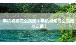 手机视频怎么美颜（手机视频怎么美颜加滤镜）