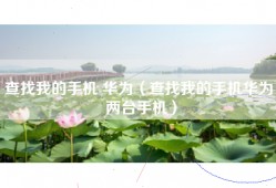 查找我的手机 华为（查找我的手机华为 两台手机）