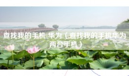查找我的手机 华为（查找我的手机华为 两台手机）