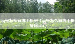 qq号怎样解绑手机号(qq号怎么解绑手机号码2021)