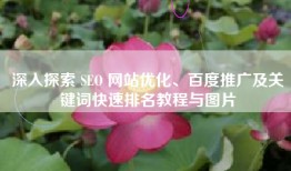 深入探索 SEO 网站优化、百度推广及关键词快速排名教程与图片