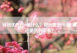 轻创优选PRO是什么？轻创优选PRO是真还是仿的山寨？