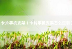 卡片手机支架（卡片手机支架怎么安装）