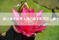 自己画手机壳（自己画手机壳怎么画）