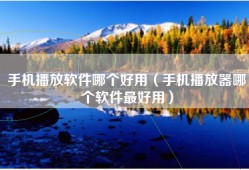 手机播放软件哪个好用（手机播放器哪个软件最好用）
