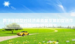 数字化转型对经济高质量发展的促进作用及其转型路径研究