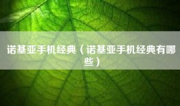 诺基亚手机经典（诺基亚手机经典有哪些）