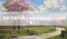 手机百度导航（手机百度导航怎么投屏车上）