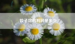 饺子馆的利润是多少