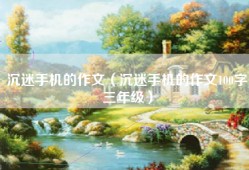 沉迷手机的作文（沉迷手机的作文100字三年级）