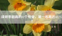 读研率超高的12个专业，第一名高达42.7%！