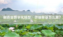 制造业数字化转型:效益账该怎么算?