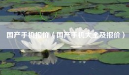 国产手机报价（国产手机大全及报价）