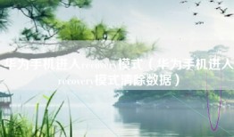 华为手机进入recovery模式(华为手机进入recovery模式清除数据)