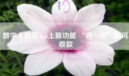 数字人民币App上新功能 “碰一碰”即可收款