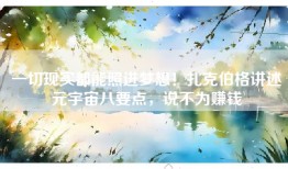 一切现实都能照进梦想！扎克伯格讲述元宇宙八要点，说不为赚钱