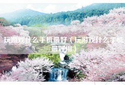 玩游戏什么手机最好（玩游戏什么手机最好用）