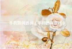 手机如何透视（手机透视教程）