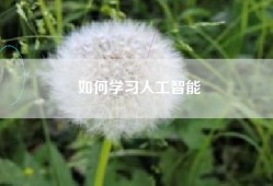 如何学习人工智能