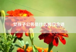 女孩子公务员什么岗位合适