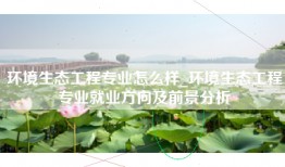 环境生态工程专业怎么样_环境生态工程专业就业方向及前景分析