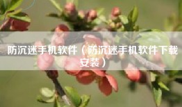 防沉迷手机软件（防沉迷手机软件下载安装）