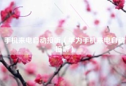 手机来电自动接听（华为手机来电自动接听）