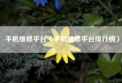 手机维修平台（手机维修平台排行榜）