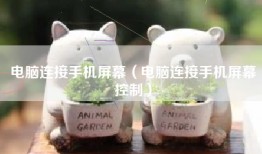 电脑连接手机屏幕（电脑连接手机屏幕控制）