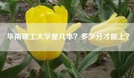 华南理工大学是几本？多少分才能上？