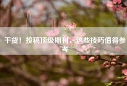 干货！投稿顶级期刊，这些技巧值得参考