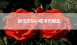 微信团购小程序有哪些