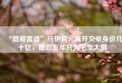 “隐藏富婆”马伊利：离开文章身价几十亿，隐忍五年只为下步大棋
