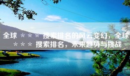 全球 ＊＊＊ 搜索排名的风云变幻，全球 ＊＊＊ 搜索排名，未来趋势与挑战