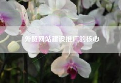 外贸网站建设推广的核心